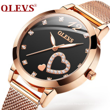 OLEVS 5189  Women Watch Fashion Casual Ladies Clock Gold Rhinestone Wrist Watch for Women Dames Horloges Strass Drop Shipping